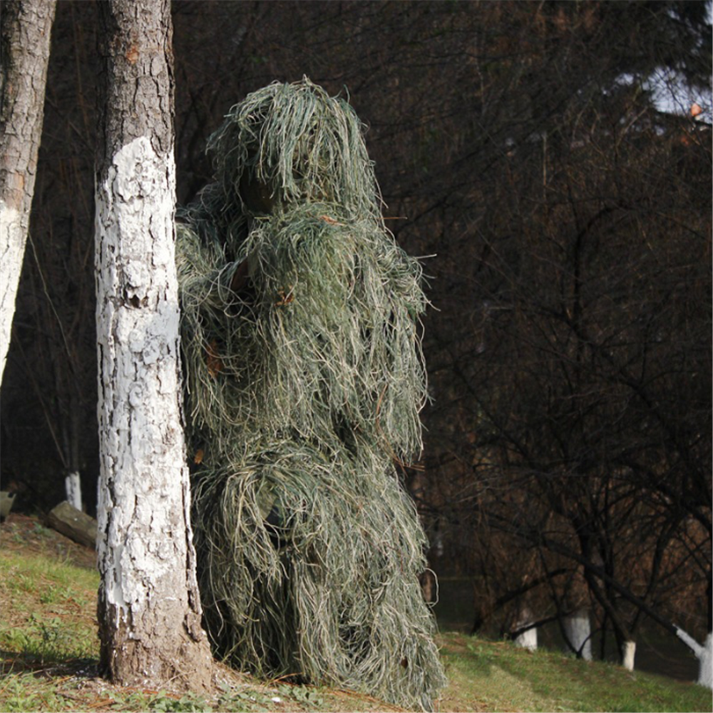 3D Universal Camouflage Woodland Adjustable Ghillie Suit For Hunting Tactical