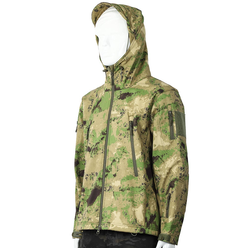 Outdoor Waterproof Windproof Soft Shell Men's Fleece Jacket