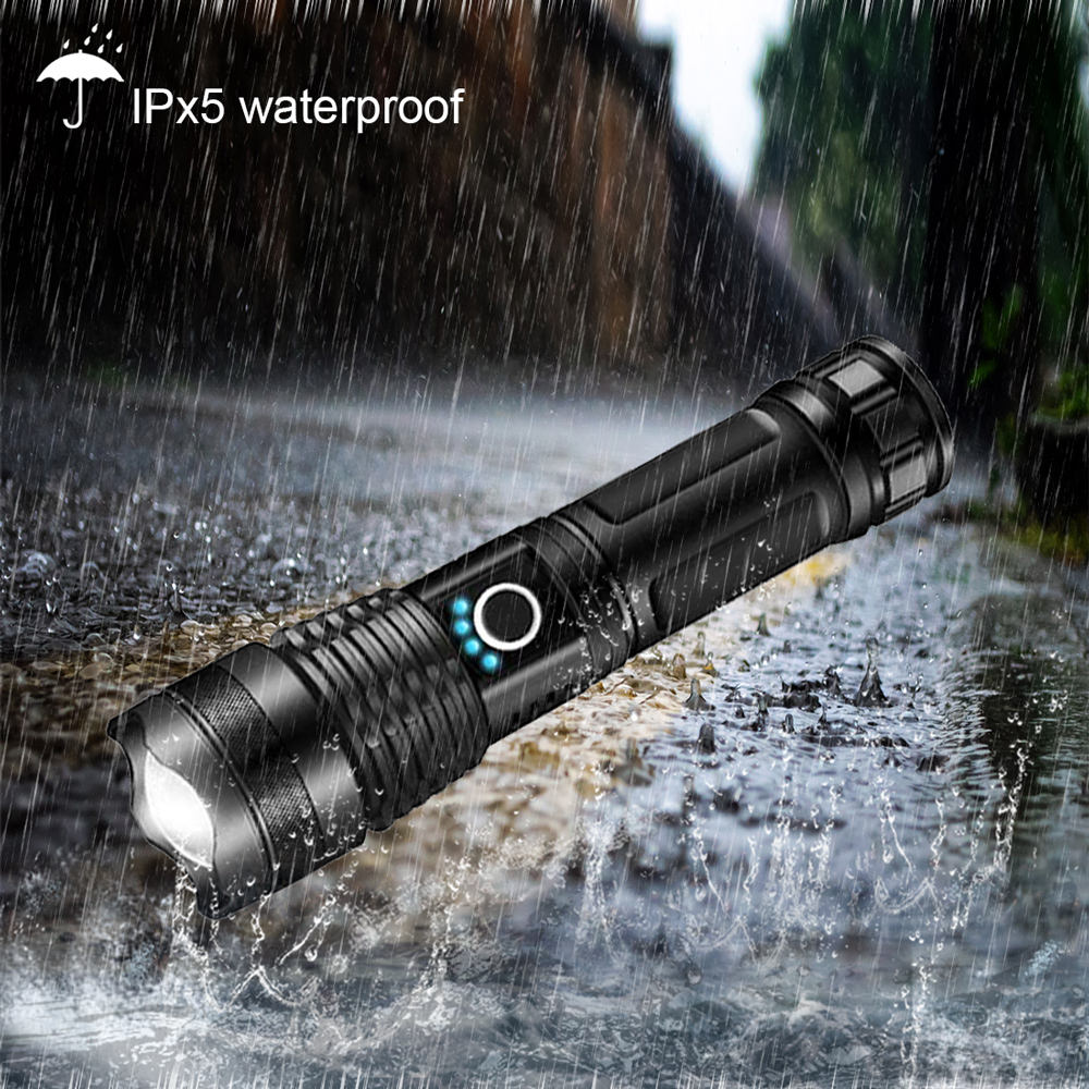 Rechargeable Waterproof Long Range Powerful High Powered LED Flashlight Torches