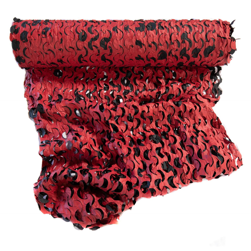 Red Custom Civilian Use Camouflage Nets For Outdoor Decoration