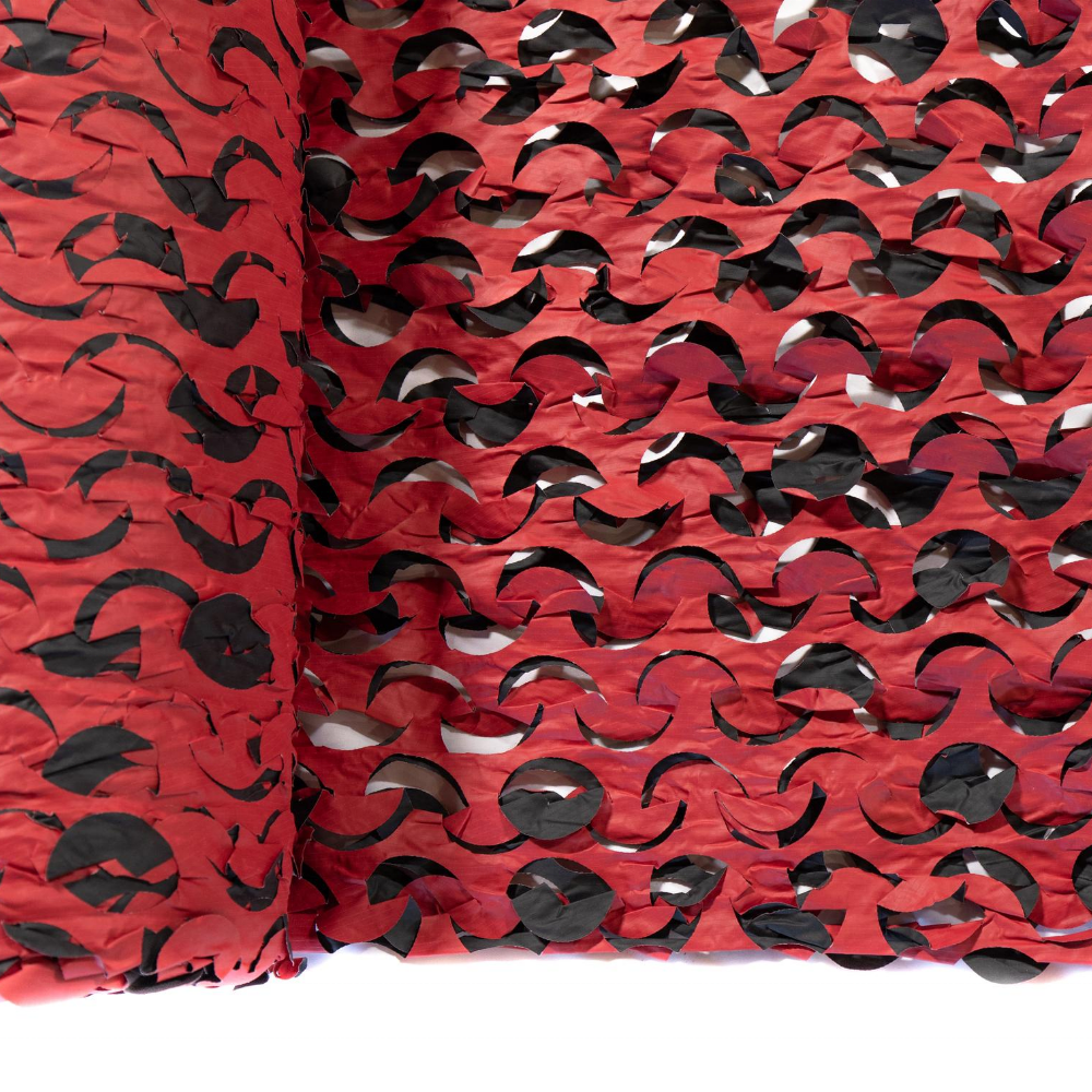 Red Custom Civilian Use Camouflage Nets For Outdoor Decoration