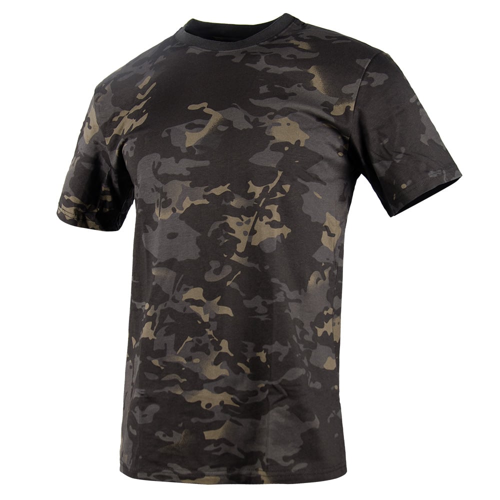 Wholesale Army Navy Military Mens Black Camo T-Shirts