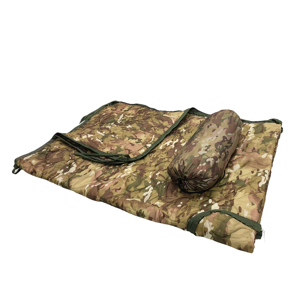Poncho Liner with Zipper CP camouflage