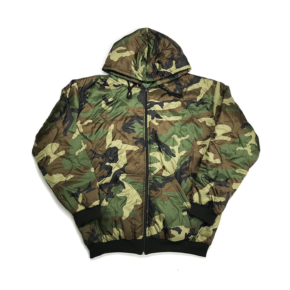 Custom Logo Jungle Camouflage Woobie Hoodie Jacket With Zipper