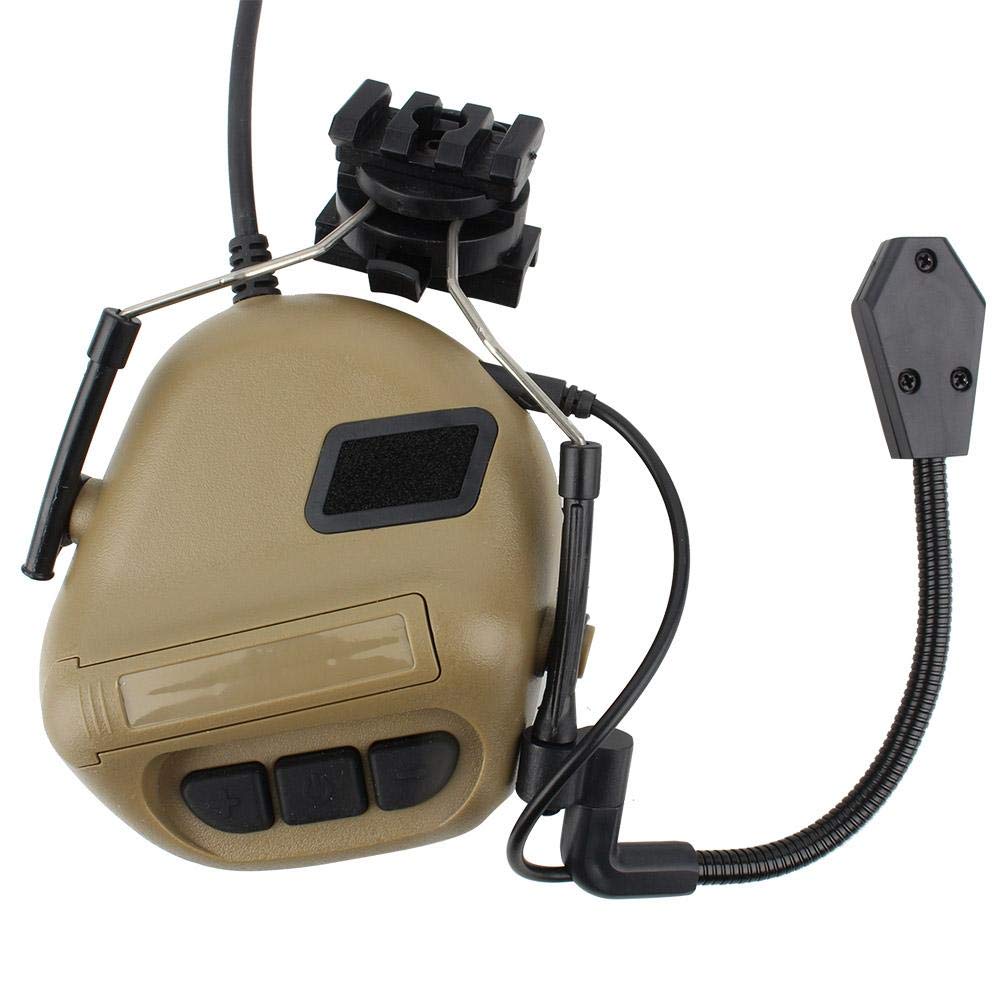 Military Gear Noise Reduction Army Tactical Headset Training Headphones For FAST Helmet