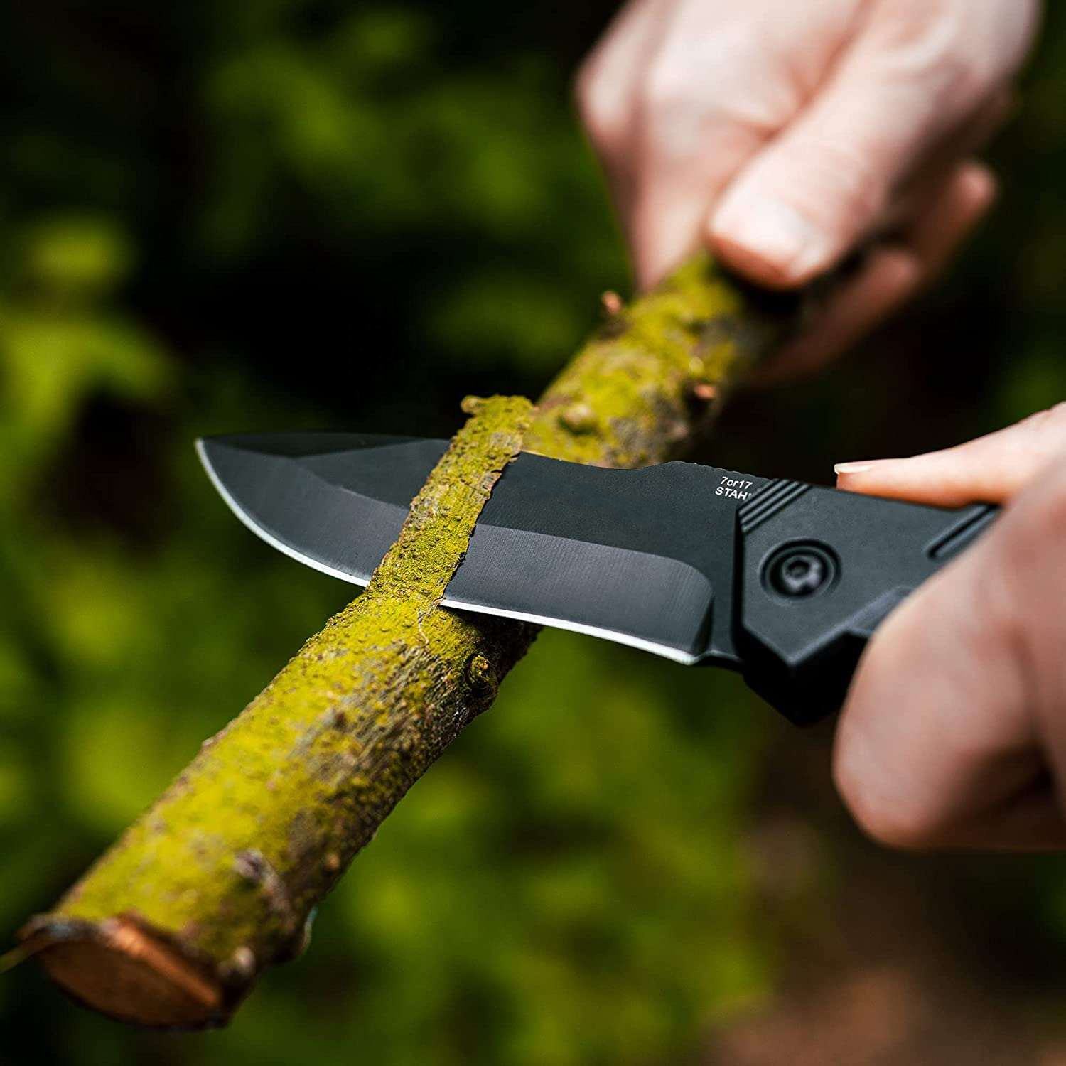 Folding Hunting Knife Survival Stainless Steel Pocket Knife Tactical Knife