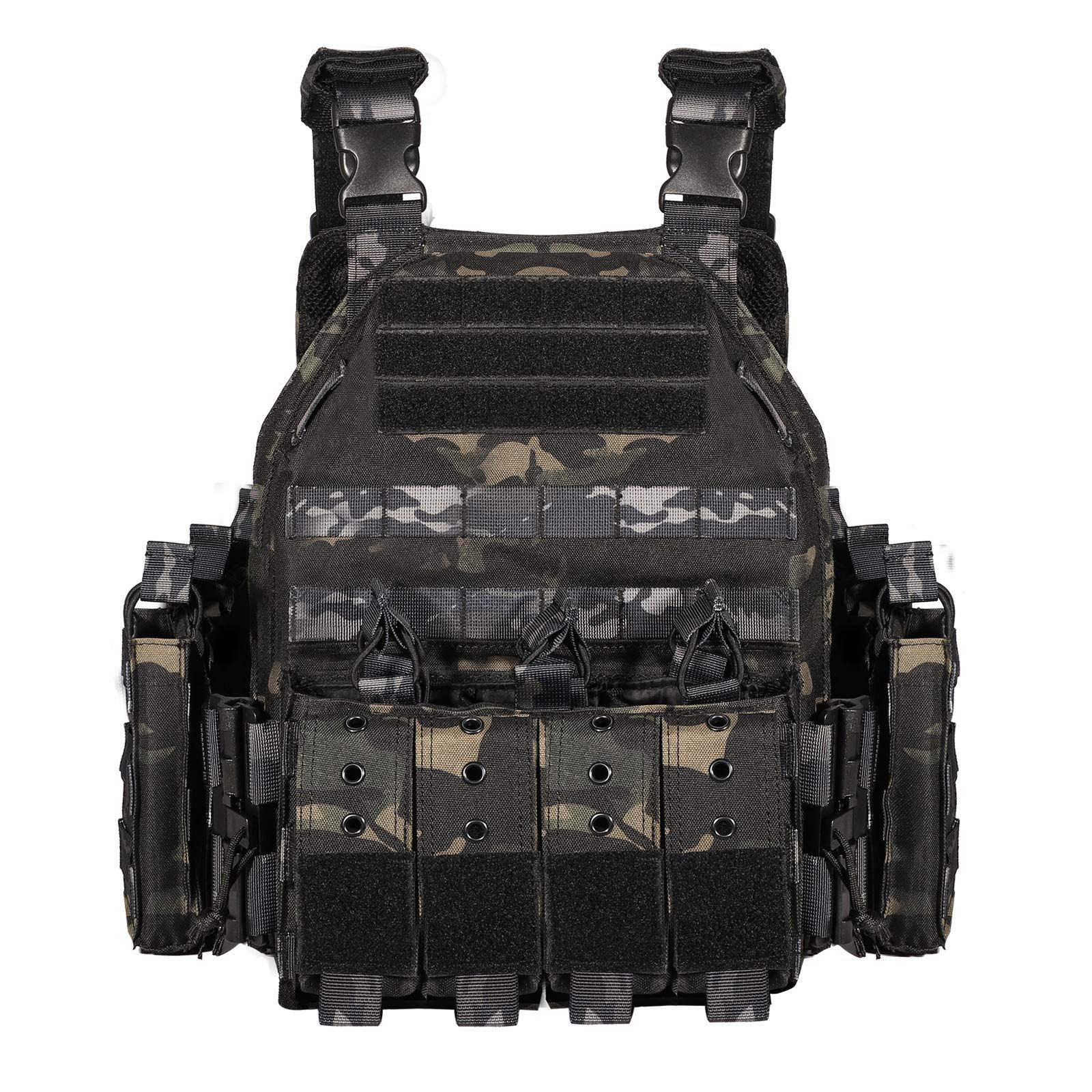 Black Camouflage Vest 1000D High Quality Outdoor Training Waterproof Comfortable Tactical Vest