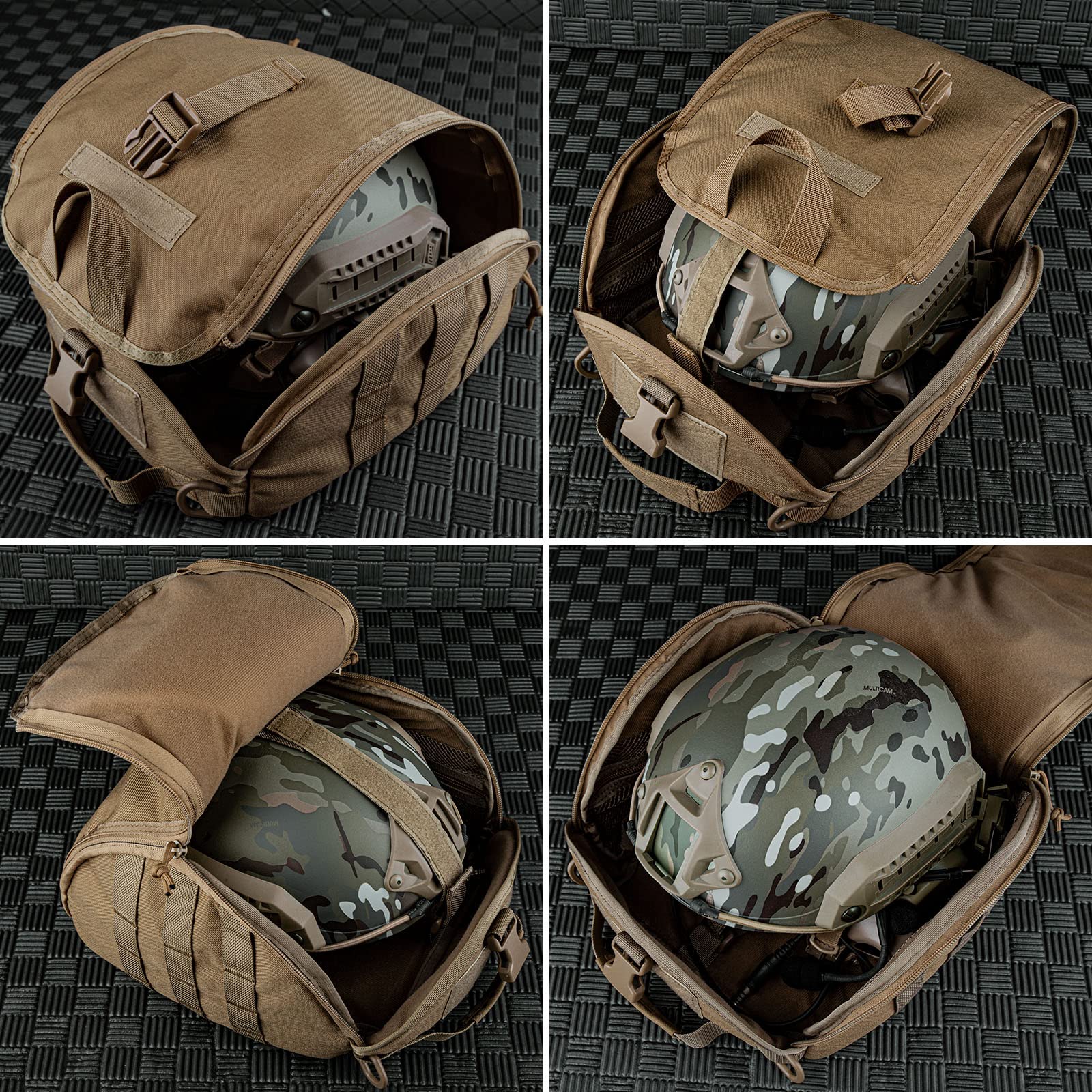 Tactical Helmet Bag Pack Molle Storage for Shooting Combat Helmets