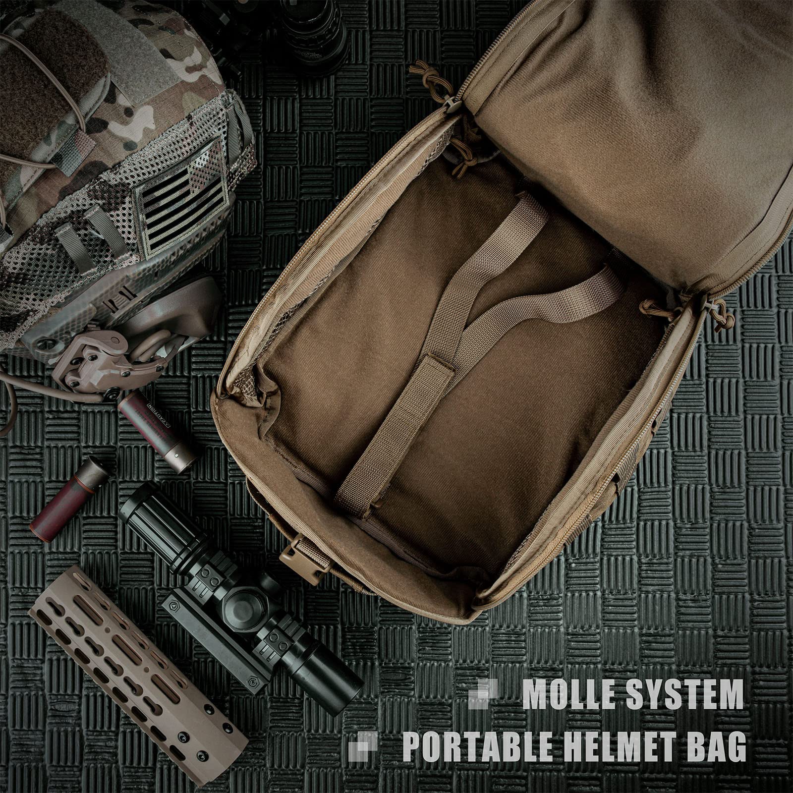 Tactical Helmet Bag Pack Molle Storage for Shooting Combat Helmets