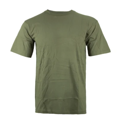 100% Cotton Green Outdoor Breathable Combat Quick Dry Tactical Military T-Shirt
