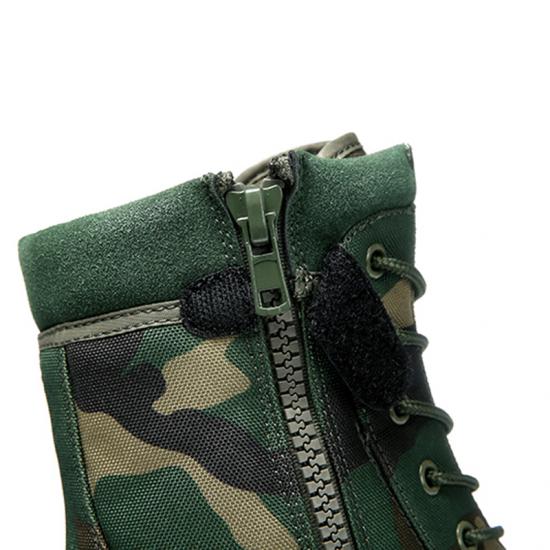 Army Camouflage Green 600D Ployester Military Combat Jungle Boots Hiking Boots