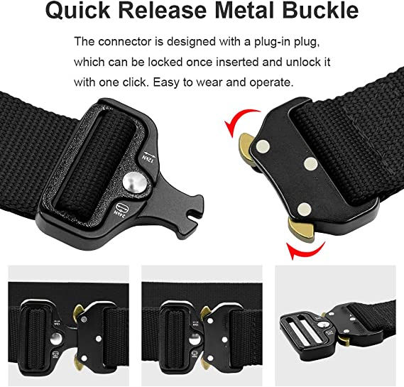 Nylon Web Work Belt With Heavy Duty Quick Release Buckle Tactical Belt