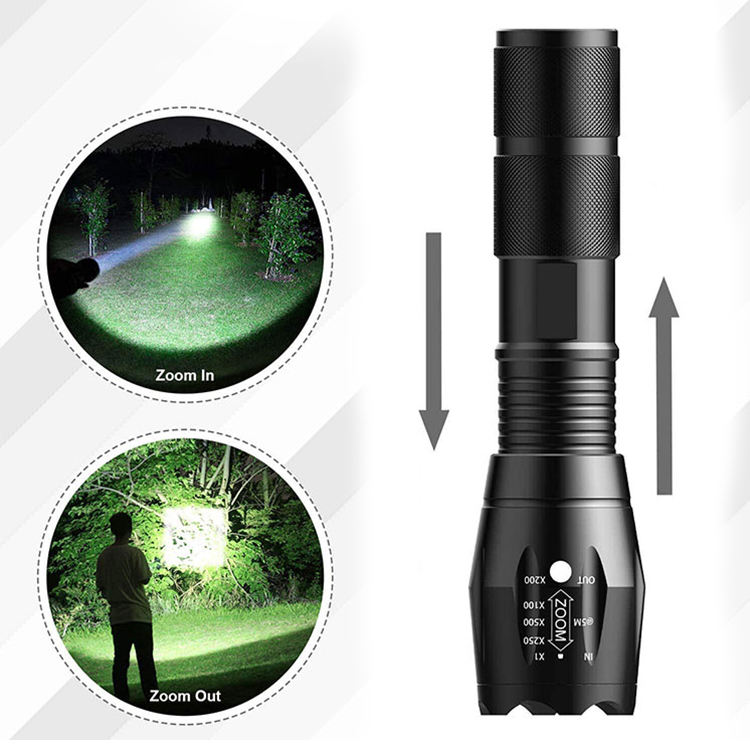 Military Grade High Power Waterproof Rechargeable Battery Tactical Torch Flashlights LED