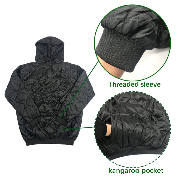 Nylon Rip-stop Waterproof Pullover Solid Woobie Hoodie Jacket