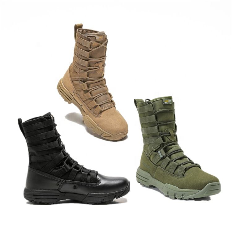 Custom Waterproof Hiking Botas Green Black Coyote Leather Combat Tactico Tactical Boots