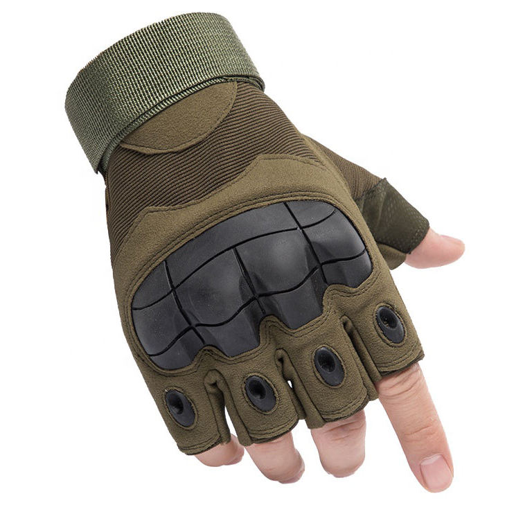 Hard Knuckle Black Half Finger Tactical Gloves Fingerless Safety Work Tactical Gloves