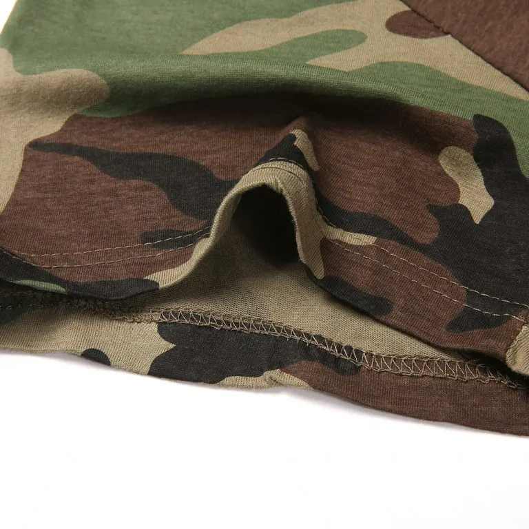 Zennison OEM Comfortable Loose Cotton Woodland Camouflage Military T-shirt