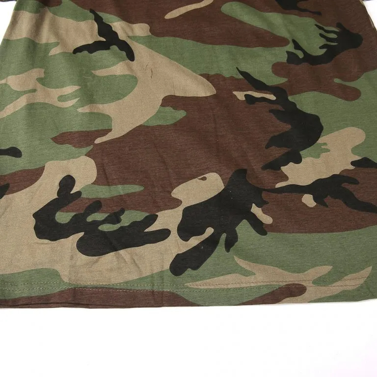 Zennison OEM Comfortable Loose Cotton Woodland Camouflage Military T-shirt