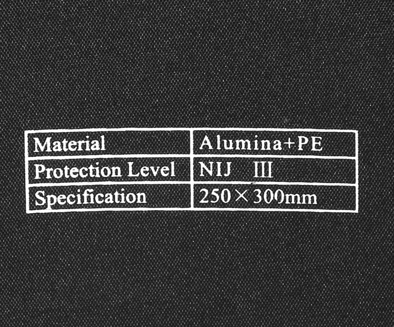 Level NIJ III Ceramic Ballistic Plates Bulletproof Aluminum Insert Plate