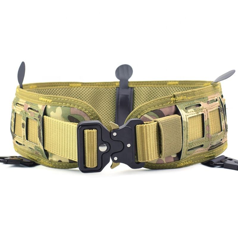 Outdoor Tactical Waist Belt Multifunction Girdle With Laser Cut Molle System