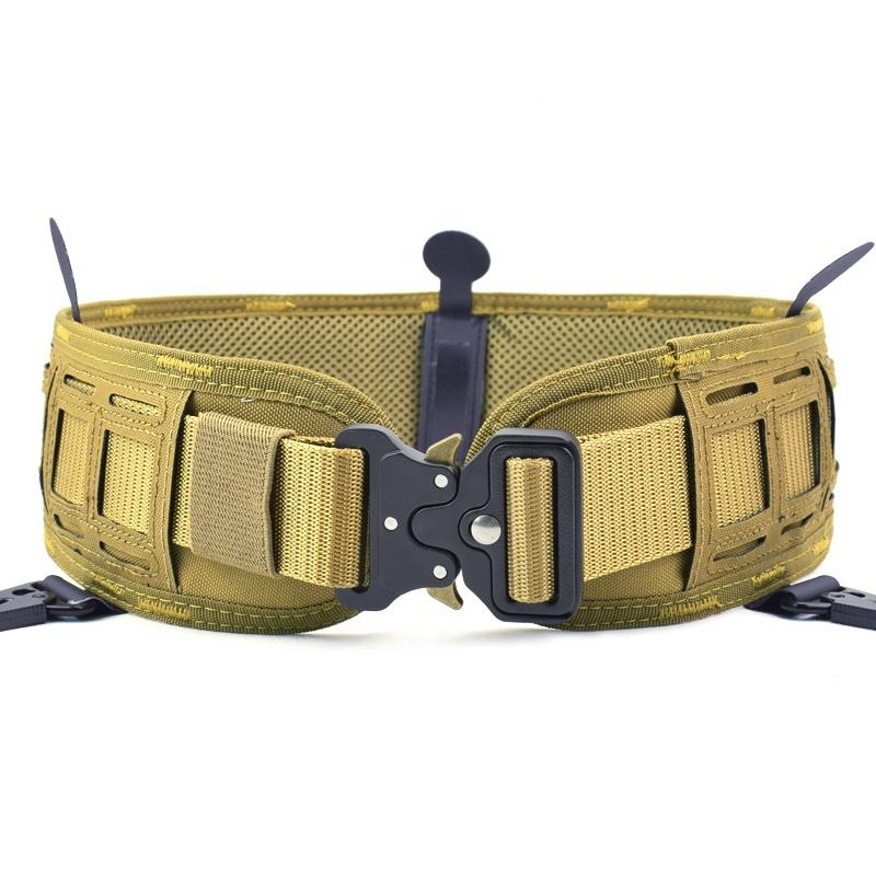 Outdoor Tactical Waist Belt Multifunction Girdle With Laser Cut Molle System