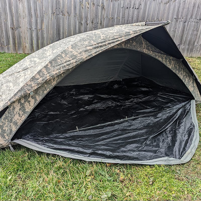 US Army Issue Universal Improved Combat Shelter Tent Complete ACU Digital Camo