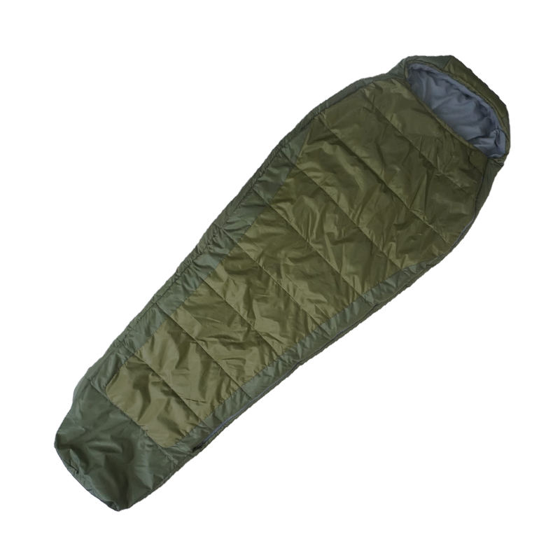 Solid Color Urltra-light Army Green Lengthen Mummy Sleeping Bag For Camping