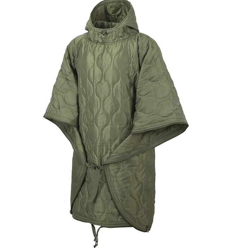 Outdoor Camping Multi-functional Poncho Liner Hoodie Woobie Coat