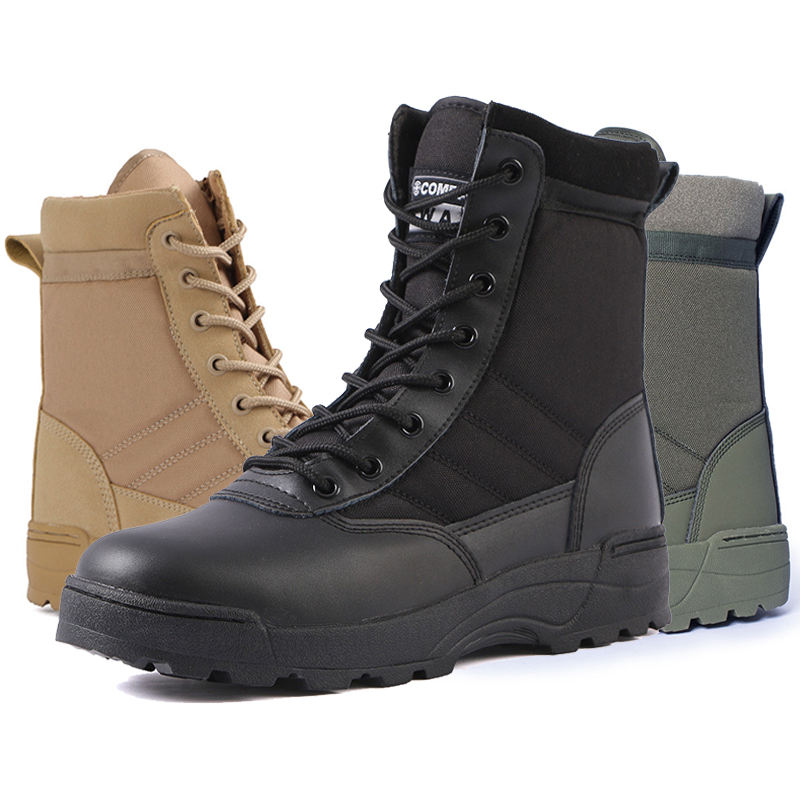 Leather Ankle Boot Travel Hiking Operator Rubber Tactical Boots